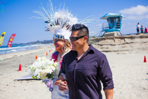 San Diego Wedding Photography Encinitas Beach Bride Indian Headress Boho Beach Wedding (12)