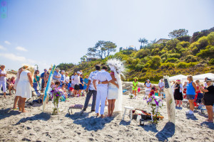 San Diego Wedding Photography Encinitas Beach Bride Indian Headress Boho Beach Wedding (16)