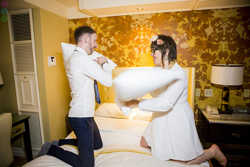 Bellagio Las Vegas Elopement Wedding Photographs – Fun, Kitch, Quirky, Unique – Rosie + Rowan