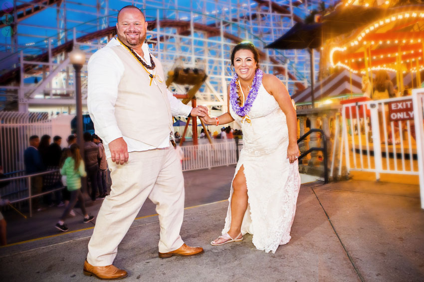Mission Beach Belmont Park Wedding Photos – Victoria + Sean