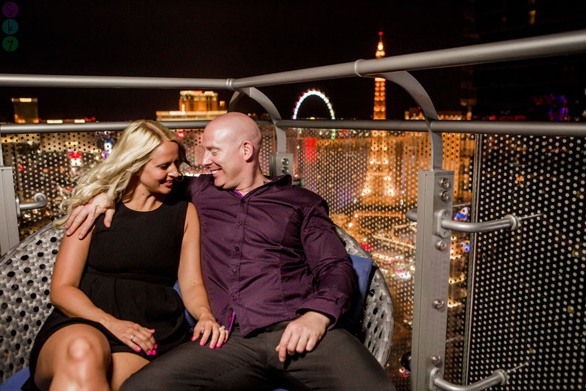 Las Vegas Strip Engagement Photos – Cosmopolitan Hotel – Amber + Mark
