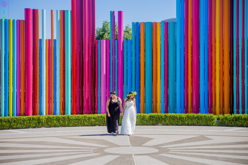 Pipeline at Symphony Hall Smith Center Wedding Photos Colorful Fun – Brittney + Ashley