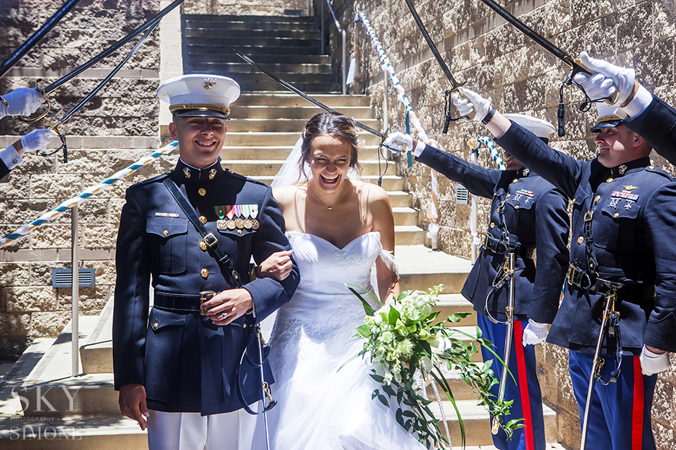 Atlanta Wedding Photographres Marine Guard of Honor wedding reception