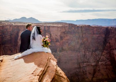 Atlanta Wedding Photographers Photo of Bride and Groom on cliff