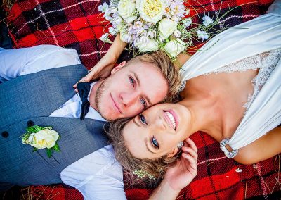 Atlanta Wedding Photographers Photo of Bride and Groom Blanket