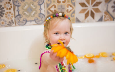 Canton Baby Milestone Photographer | Elenas Milk Bath 18 month photos