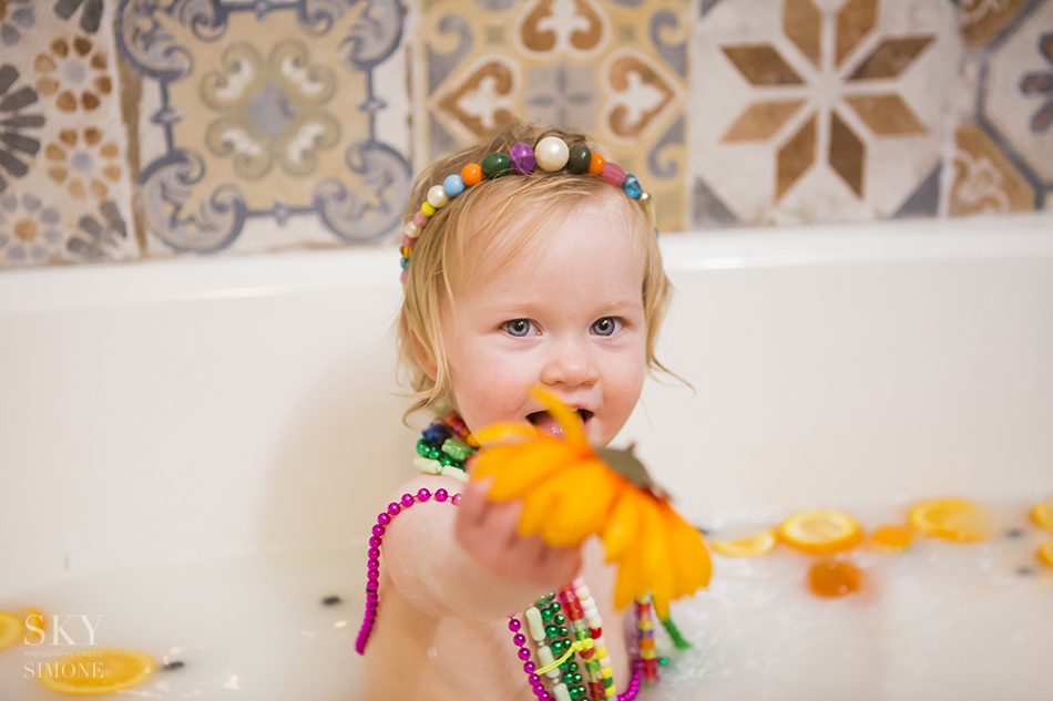 Canton Baby Milestone Photographer | Elenas Milk Bath 18 month photos