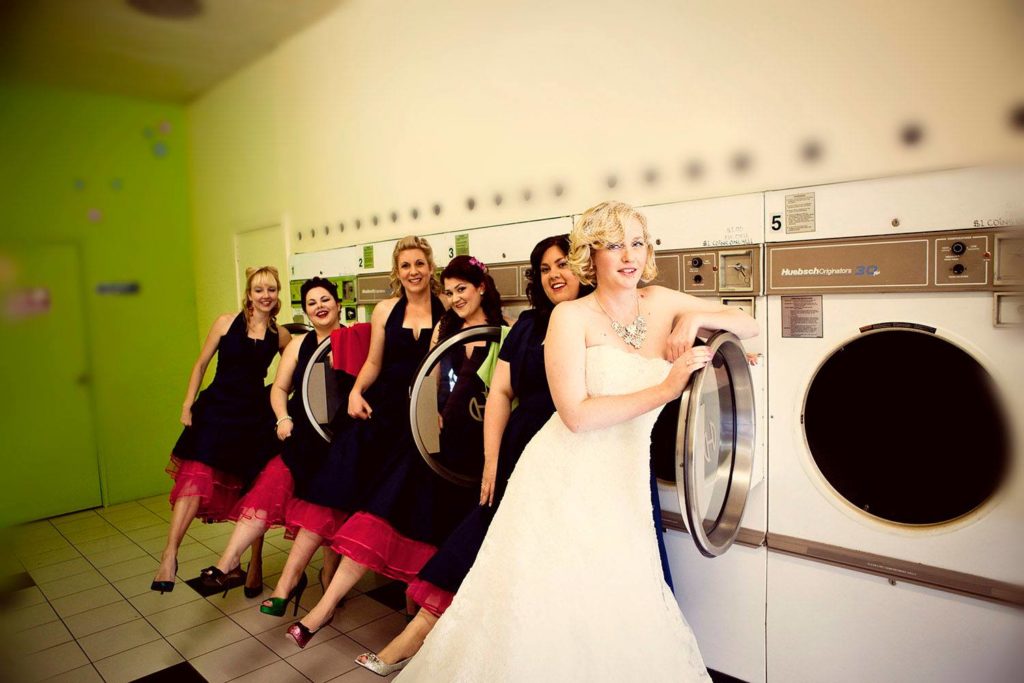 Laundrymat wedding photography