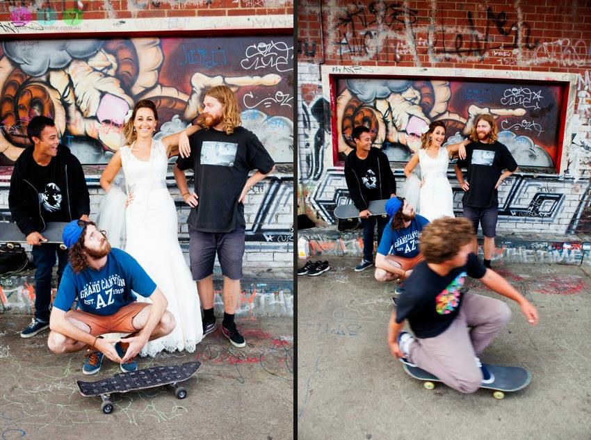 Skaters with bride and groom
Atlanta Trash the Dress