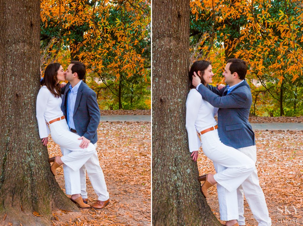 Piedmont Park Engagement Images Couple in love